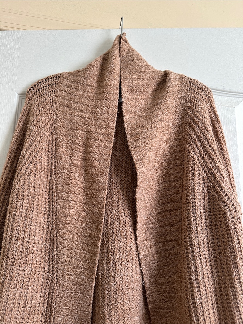 Cozy warm bear BROWN /Open-Front Women's Cardigan Sweater - with Front pockets - Picture 3 of 5